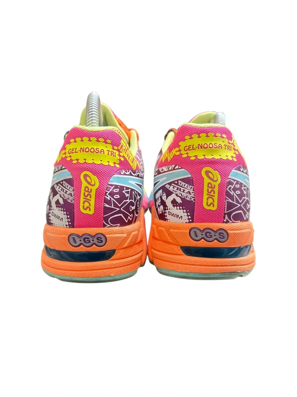ASICS Women's Neon Multi-Color Athletic Running Shoes - Yellow Pink Orange Blue